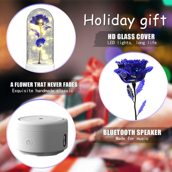 Creative 2 In 1 Rose Flowers LED Light And Bluetooth-compatible